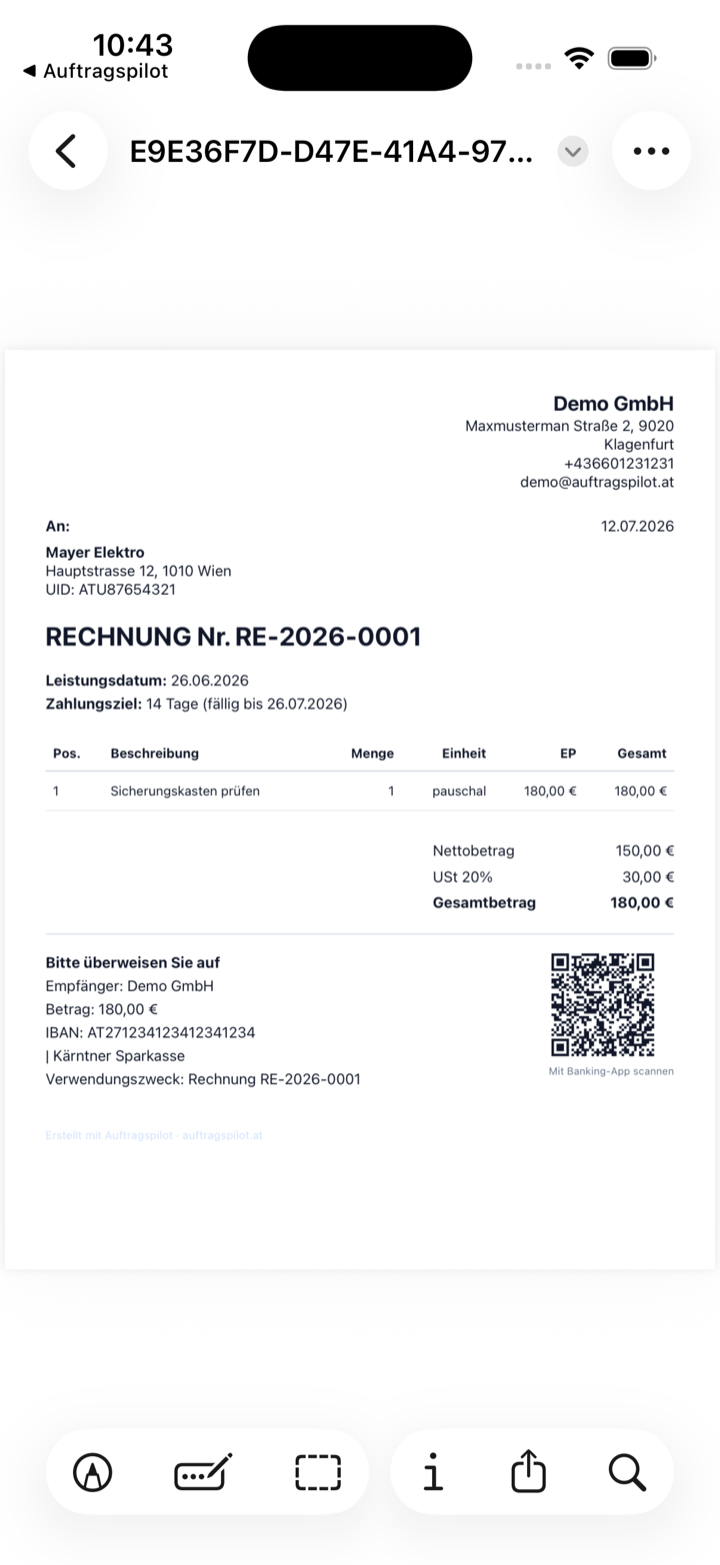 Invoice in seconds